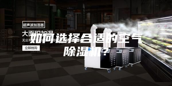 如何選擇合適的空氣除濕機？