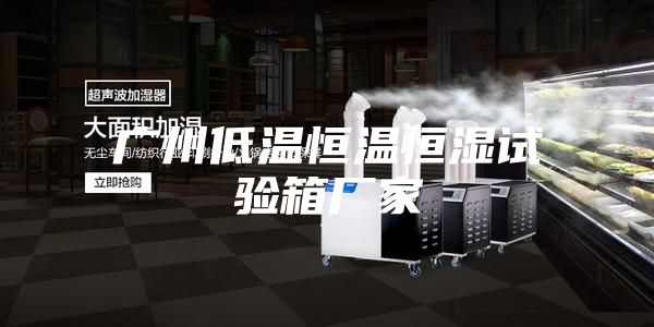 廣州低溫恒溫恒濕試驗箱廠(chǎng)家