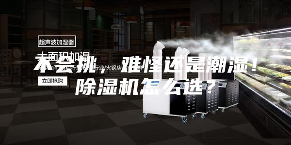 不會挑，難怪還是潮濕！除濕機怎么選？