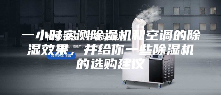 一小時實測除濕機和空調(diào)的除濕效果，并給你一些除濕機的選購建議