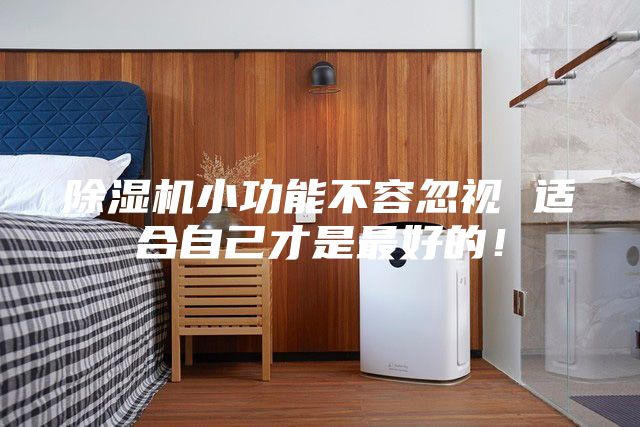 除濕機小功能不容忽視 適合自己才是最好的！