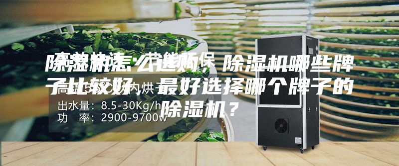 除濕機怎么選購，除濕機哪些牌子比較好，最好選擇哪個(gè)牌子的除濕機？